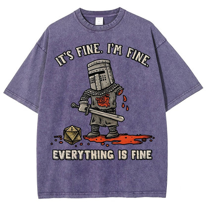 Its Fine Im Fine Everything Is Fine  Vintage Distressed T-shirt