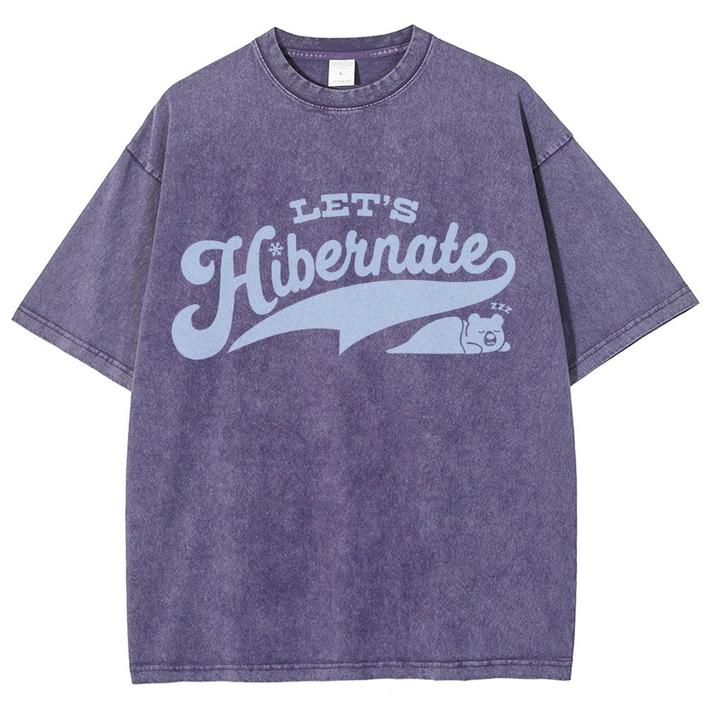 Team Bear Let's Hibernate Vintage Distressed T-shirt
