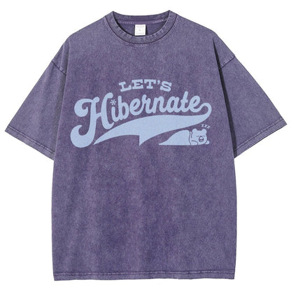 Team Bear Let's Hibernate Vintage Distressed T-shirt