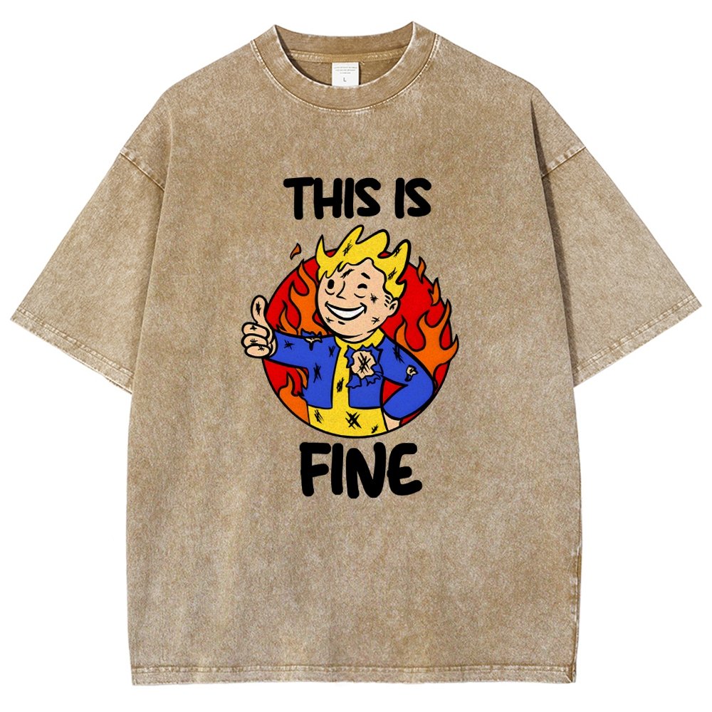 This Is Fine Vintage Distressed T-shirt