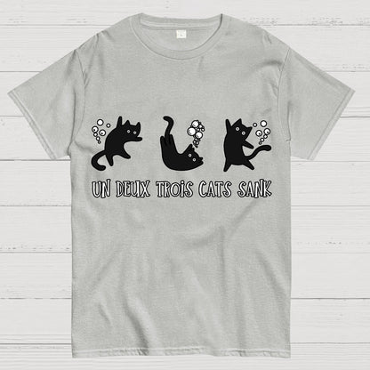Un Deux Trois Cats Sank Geek T-Shirt