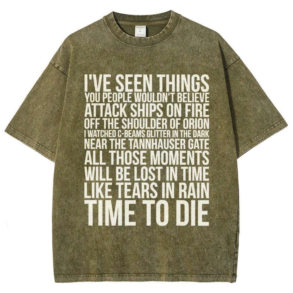 Like Tears In Rain...Time To Die Vintage Distressed T-shirt