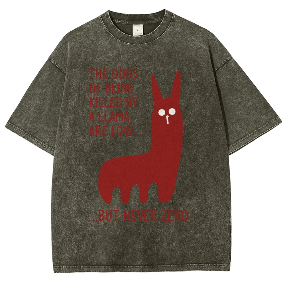 Killer Llama Vintage Distressed T-shirt