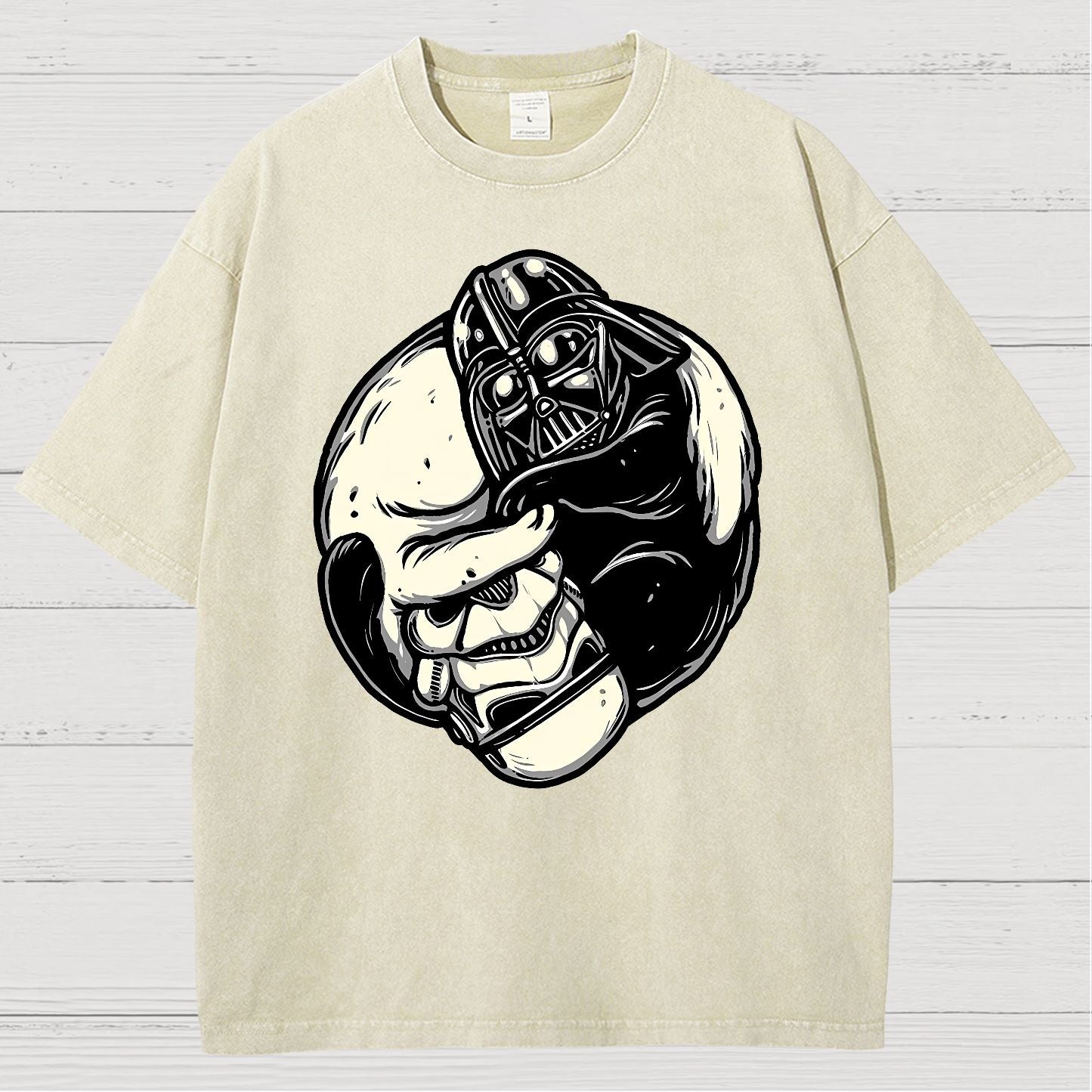 Black and White Cats Vintage Distressed T-shirt