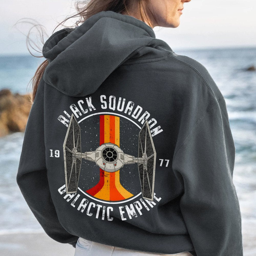 Vintage Squadron Printed Back Unisex Cotton Hoodie