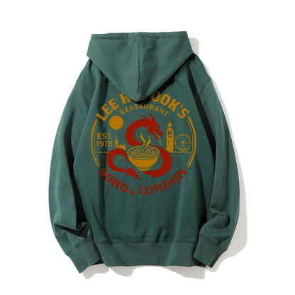 Lee Ho Fooks Printed Back Cotton Hoodie