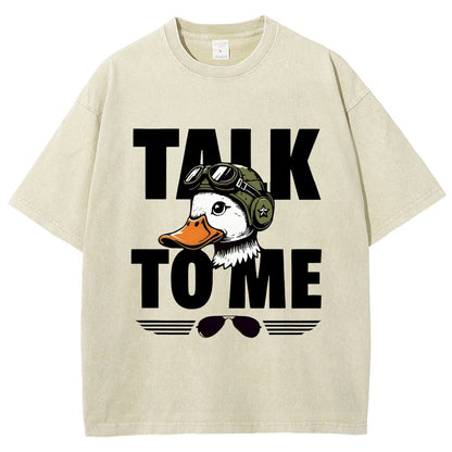 Talk To Me. Vintage Distressed T-shirt