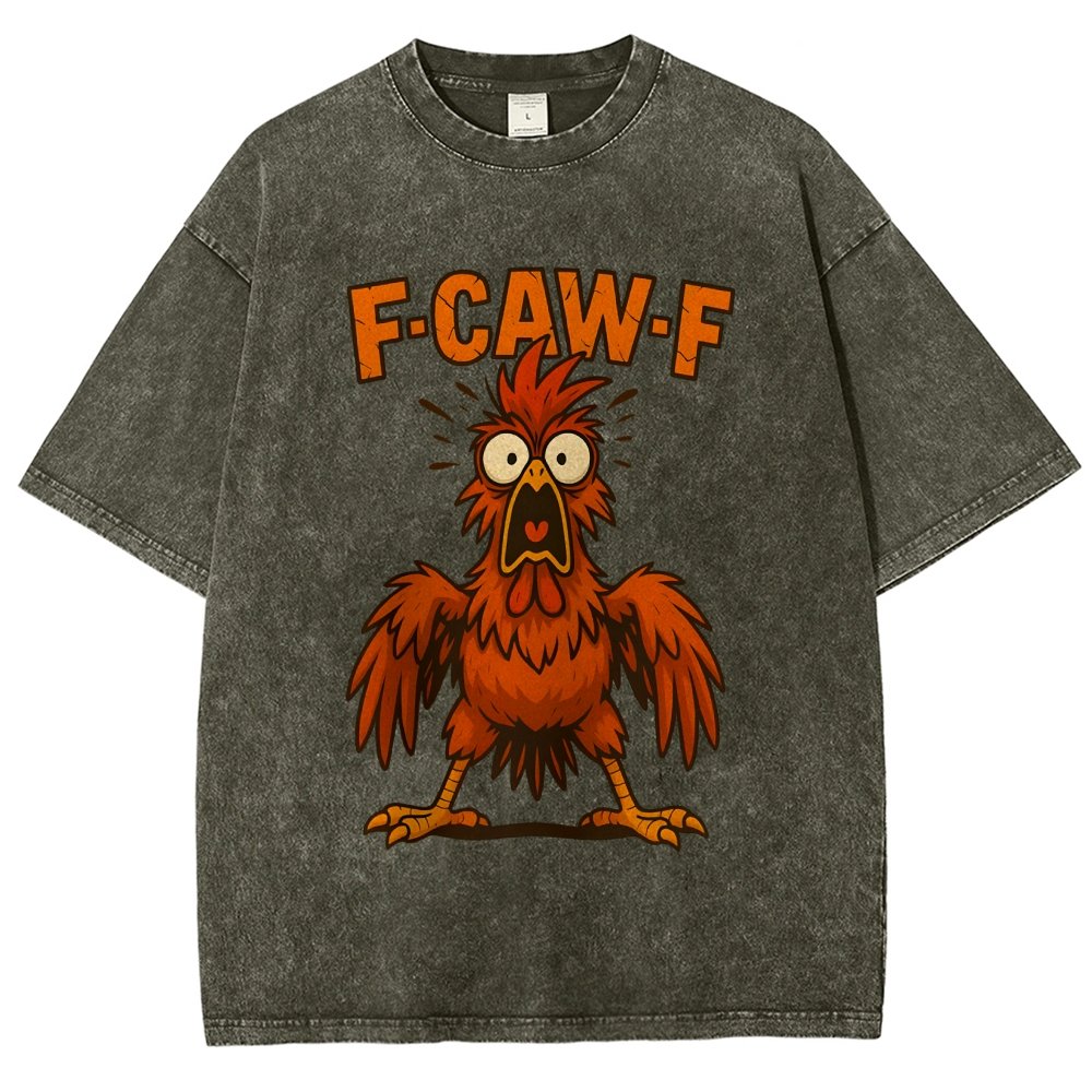 F-CAW-F  Angry Chicken Vintage Distressed T-shirt