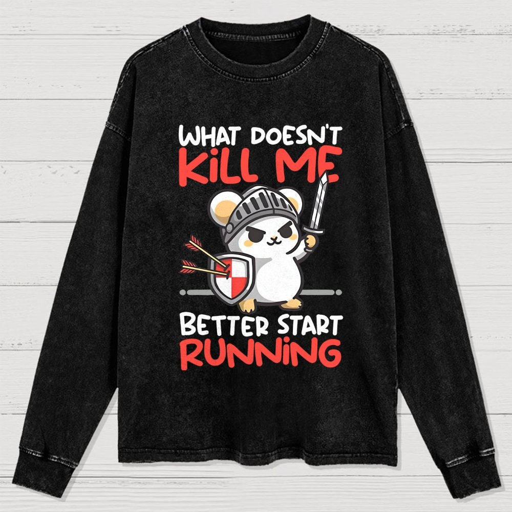 Knight mouse Washed Long Sleeve Tee