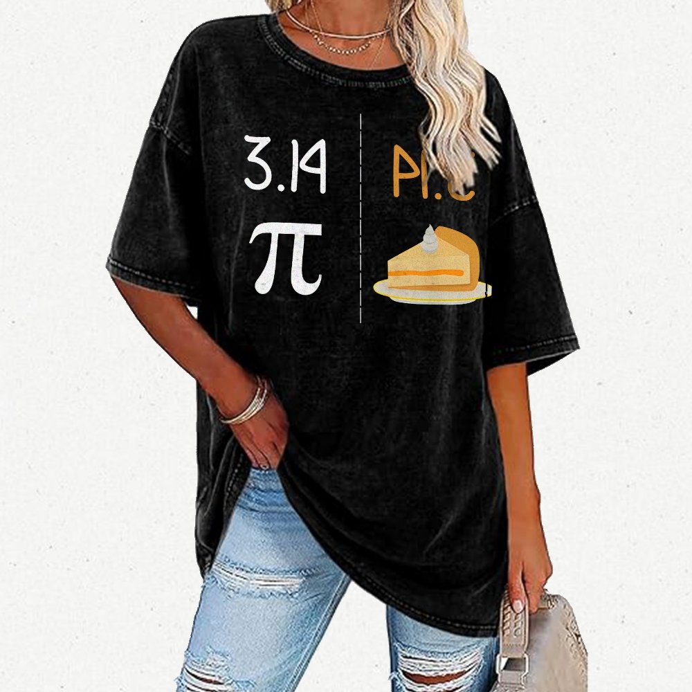 Funny PI Mirror Image Of 3.14 Is PIE Vintage Distressed T-shirt