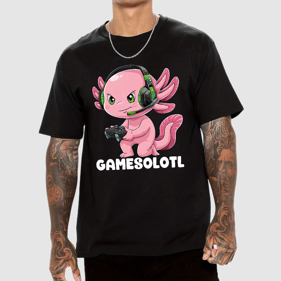 Gamer Axolotl Geek T-Shirt