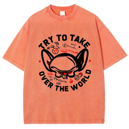 Take Over The World Vintage Distressed T-shirt