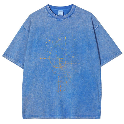 Fibonacci Vintage Distressed T-shirt