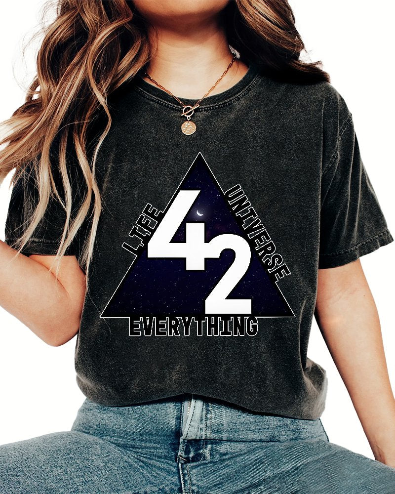 Life, the Universe, and Everything Vintage Distressed T-shirt