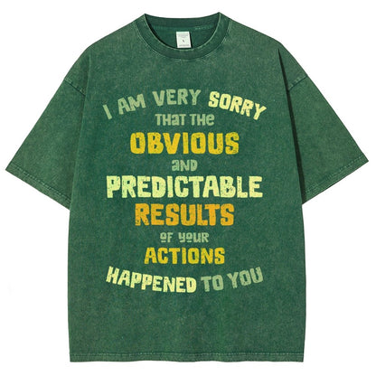 Predictable Consequences Vintage Distressed T-shirt