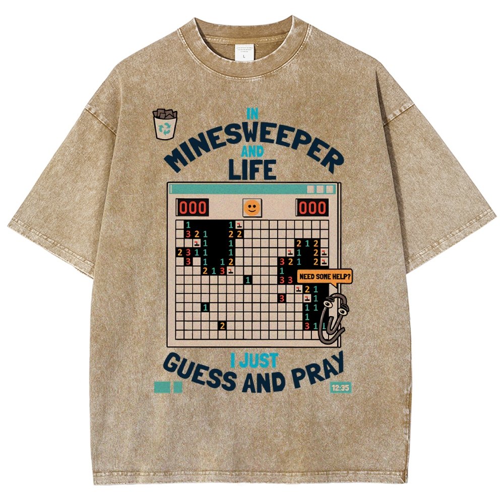 The Minesweeper Philosophy Vintage Distressed T-shirt
