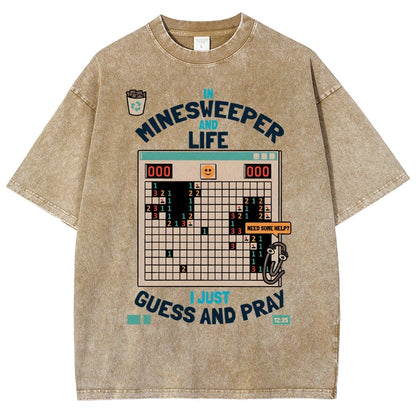 The Minesweeper Philosophy Vintage Distressed T-shirt