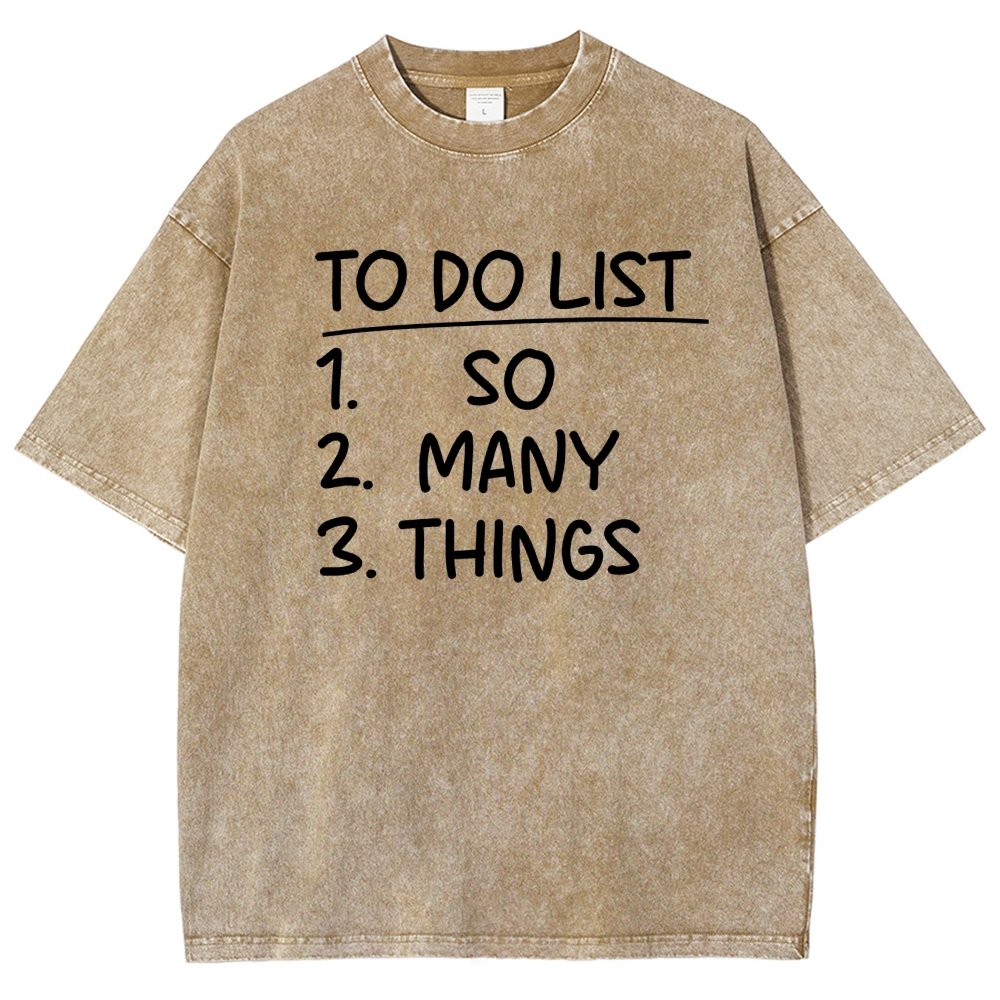 To Do List Vintage Distressed T-shirt