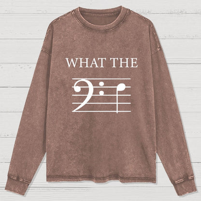 What The F (Bass) Washed Long Sleeve Tee