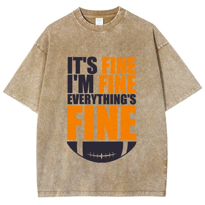 Browns It's Fine I'm Fine Everything's Fine Vintage Distressed T-shirt