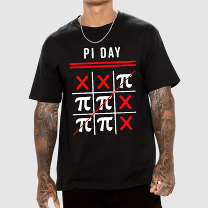 3.14 Tic-Tac-Toe Noughts And Crosses Happy Pi Day Geek T-Shirt