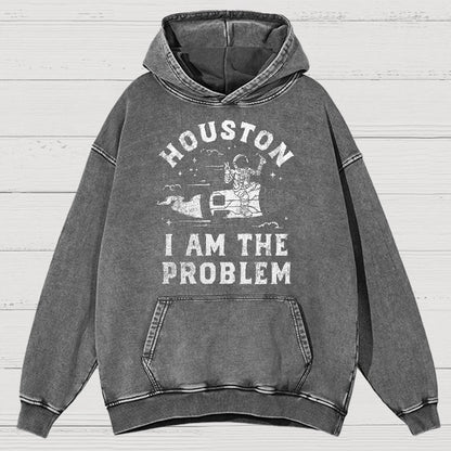 Houston, I Am The Problem, Planets Vintage Distressed Hoodie