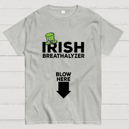 Irish Breathalyzer Blow here Funny St Patrick's Geek T-Shirt