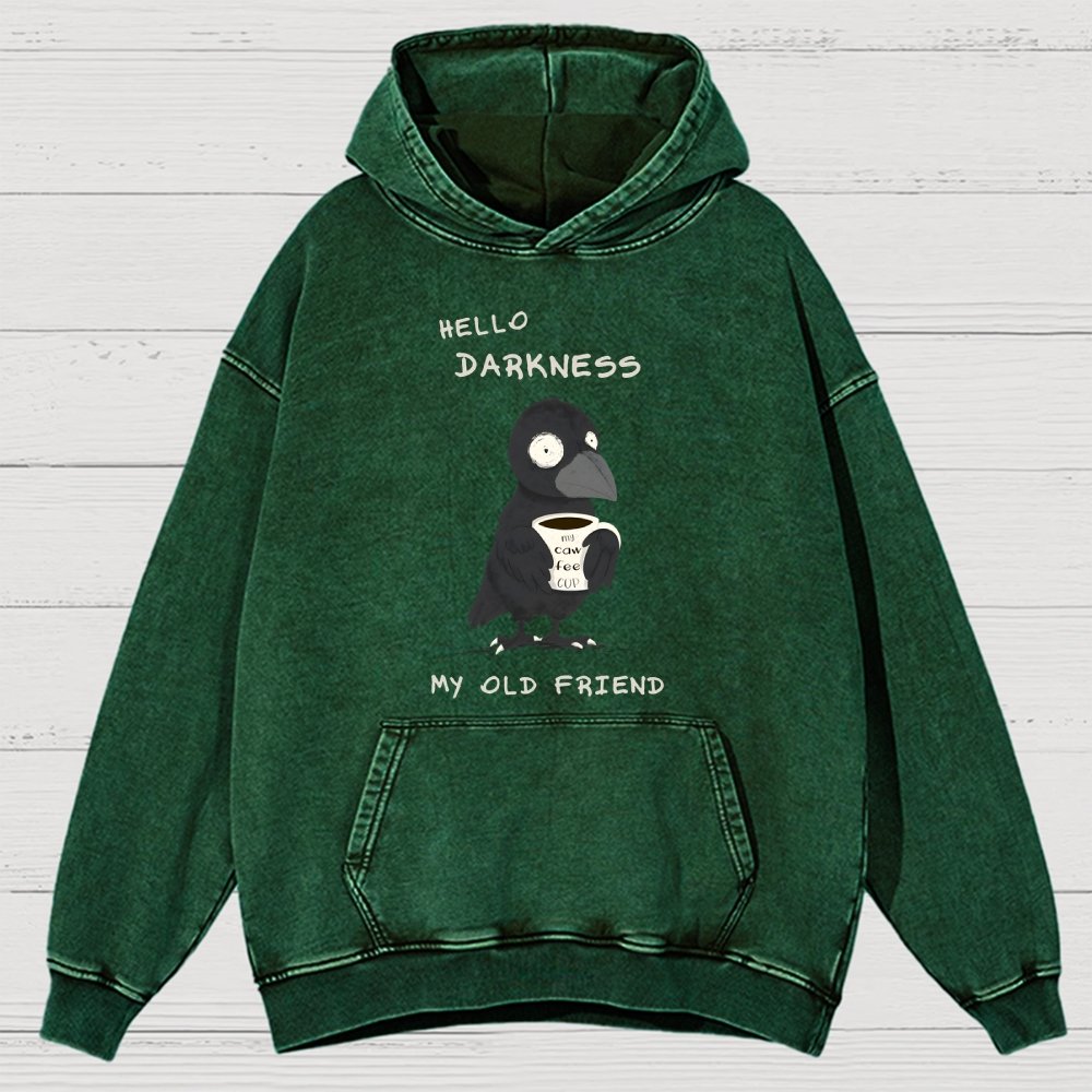 Hello Darkness Vintage Distressed Hoodie