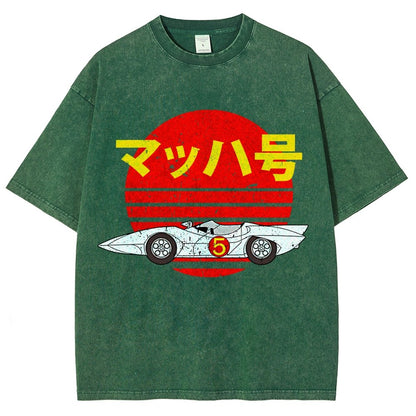 Mach 5 Retro  Vintage Distressed T-shirt