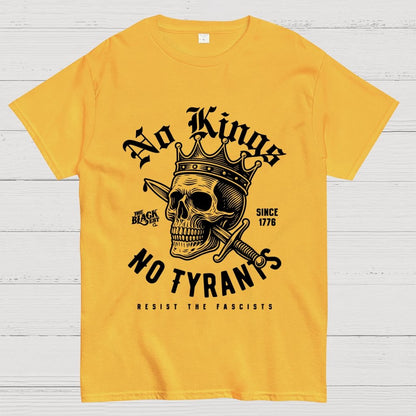 No Kings No Tyrants Skull Protest Geek T-Shirt