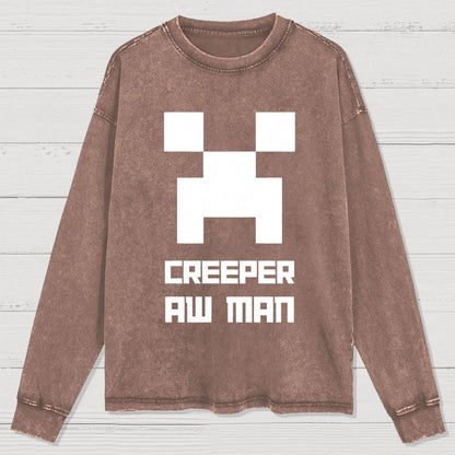 Creeper, Aw Man Washed Long Sleeve Tee