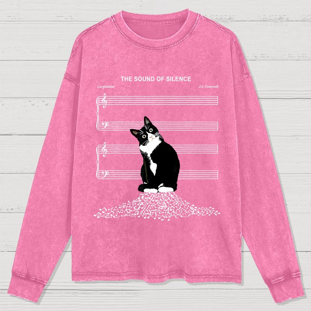 The Sound of Silence Washed Long Sleeve Tee