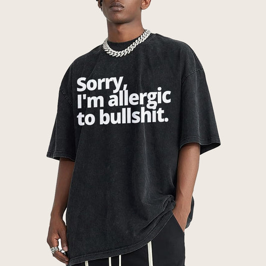 I'm Sorry I'm Allergic To Bullshit Vintage Distressed T-shirt