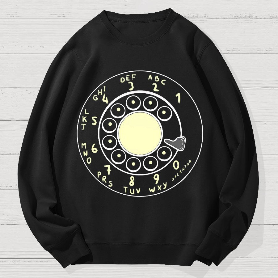 Rotary Dial Vintage Funny Geek Cotton Sweatshirt