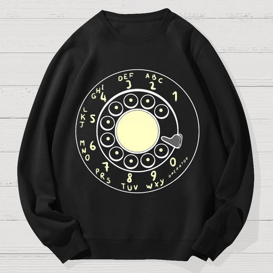 Rotary Dial Vintage Funny Geek Cotton Sweatshirt
