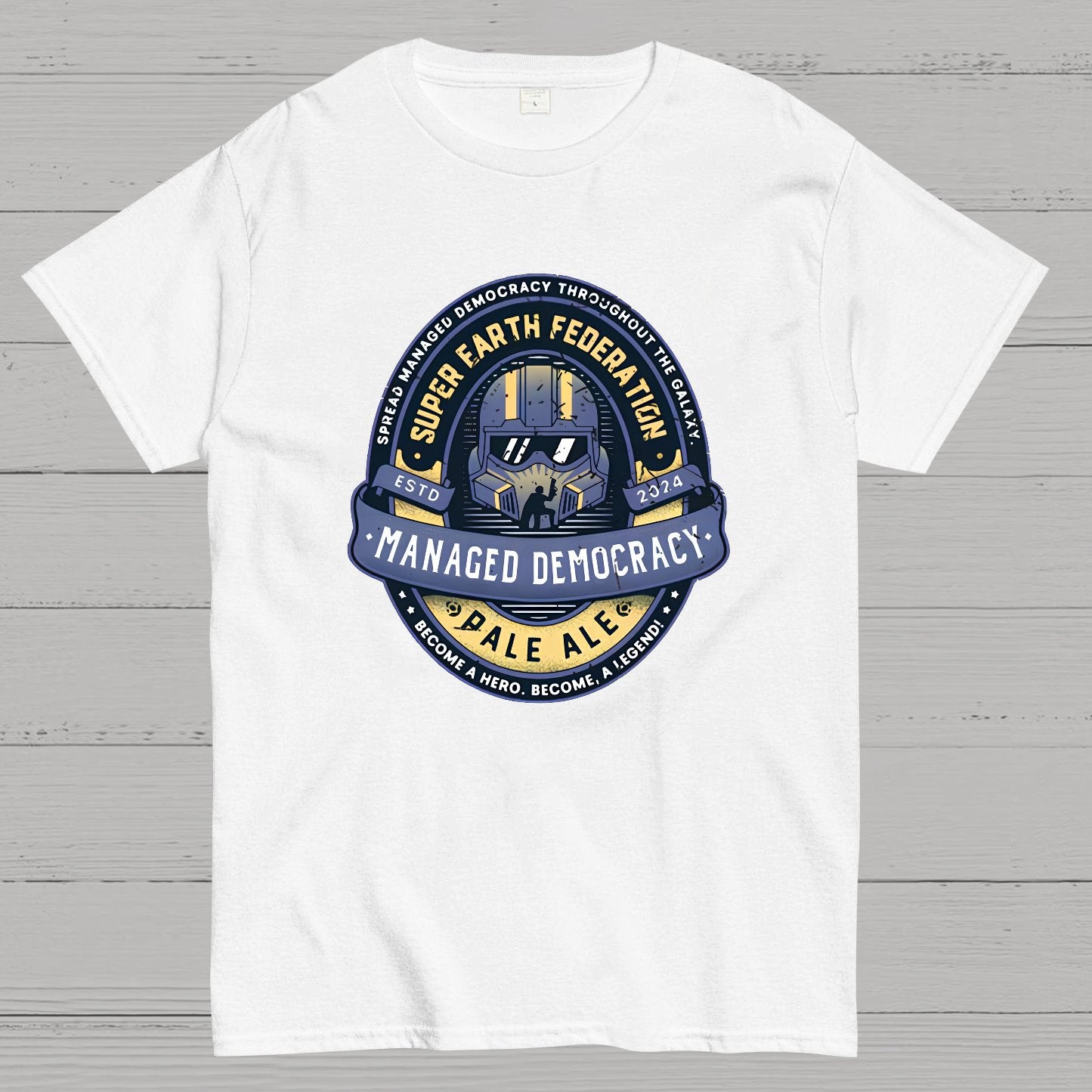 Democracy Exo Patriot Mech Geeky T-Shirt