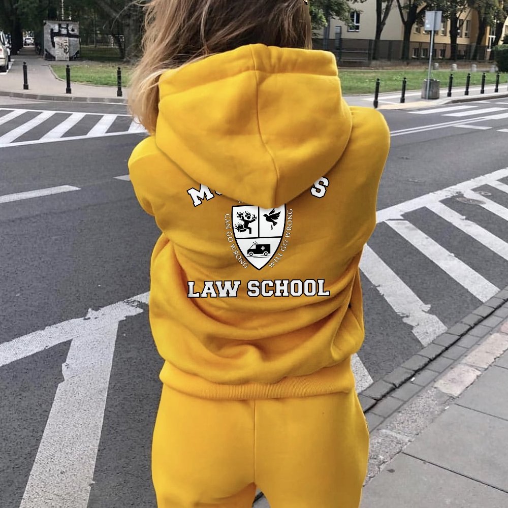 Murphy's Law School  Academic Printed Back Unisex Cotton Hoodie