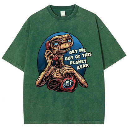 Phone Call to space Vintage Distressed T-shirt