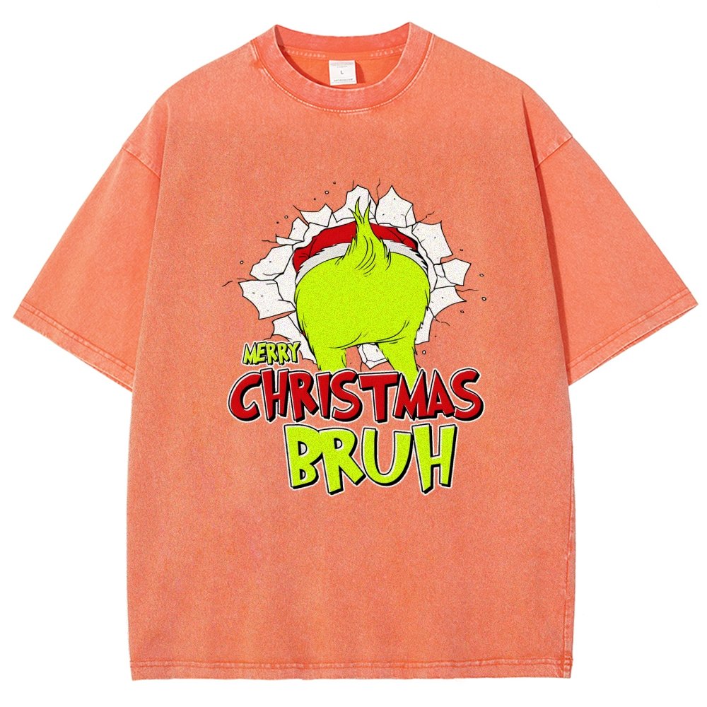 Merry Christmas Bruh Vintage Distressed T-shirt