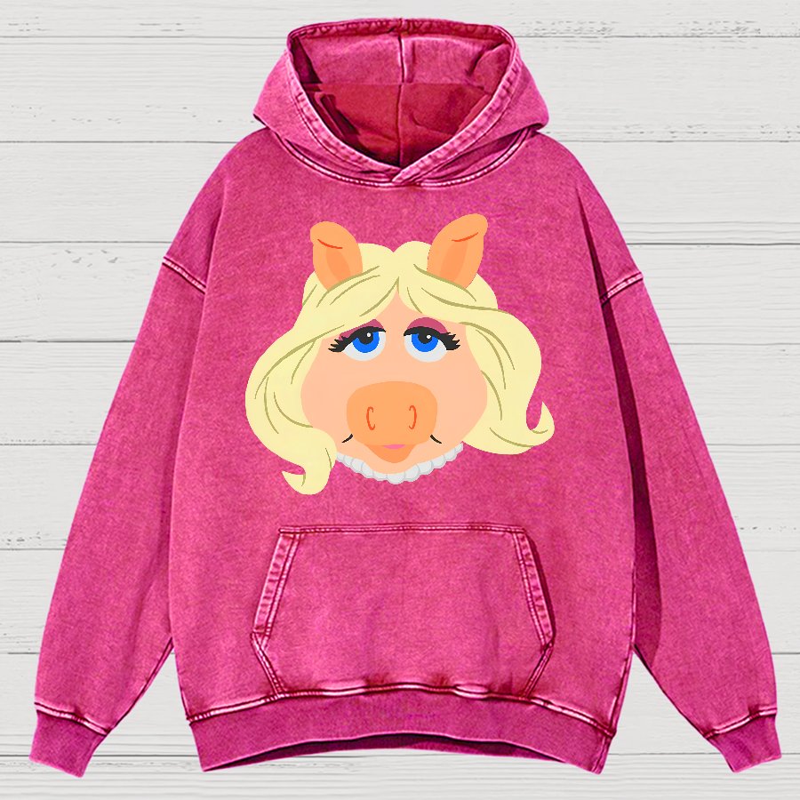 Retro Pop Culture Puppet Face4 Vintage Distressed Hoodie
