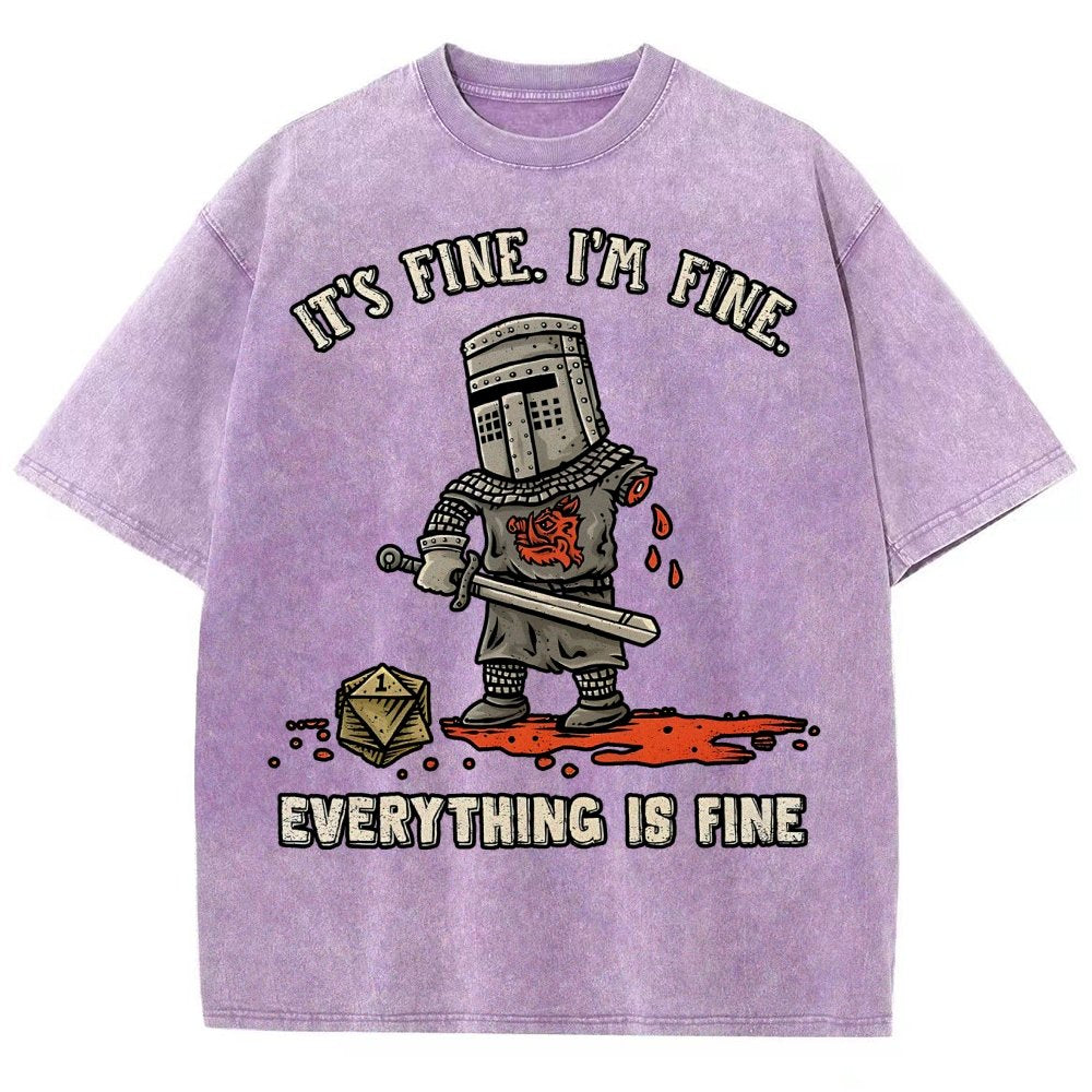 Its Fine Im Fine Everything Is Fine  Vintage Distressed T-shirt