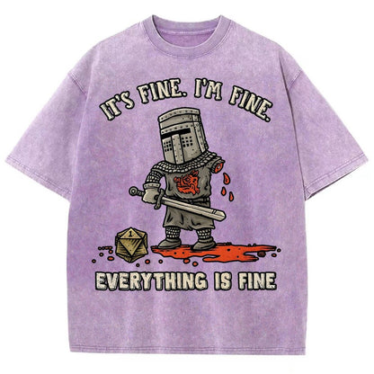 Its Fine Im Fine Everything Is Fine  Vintage Distressed T-shirt