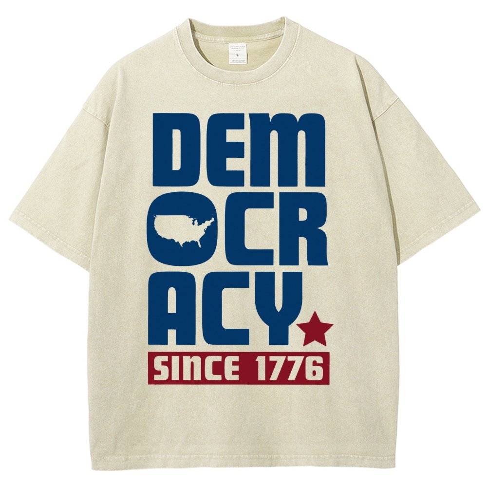 Democracy Since 1776 Vintage Distressed T-shirt