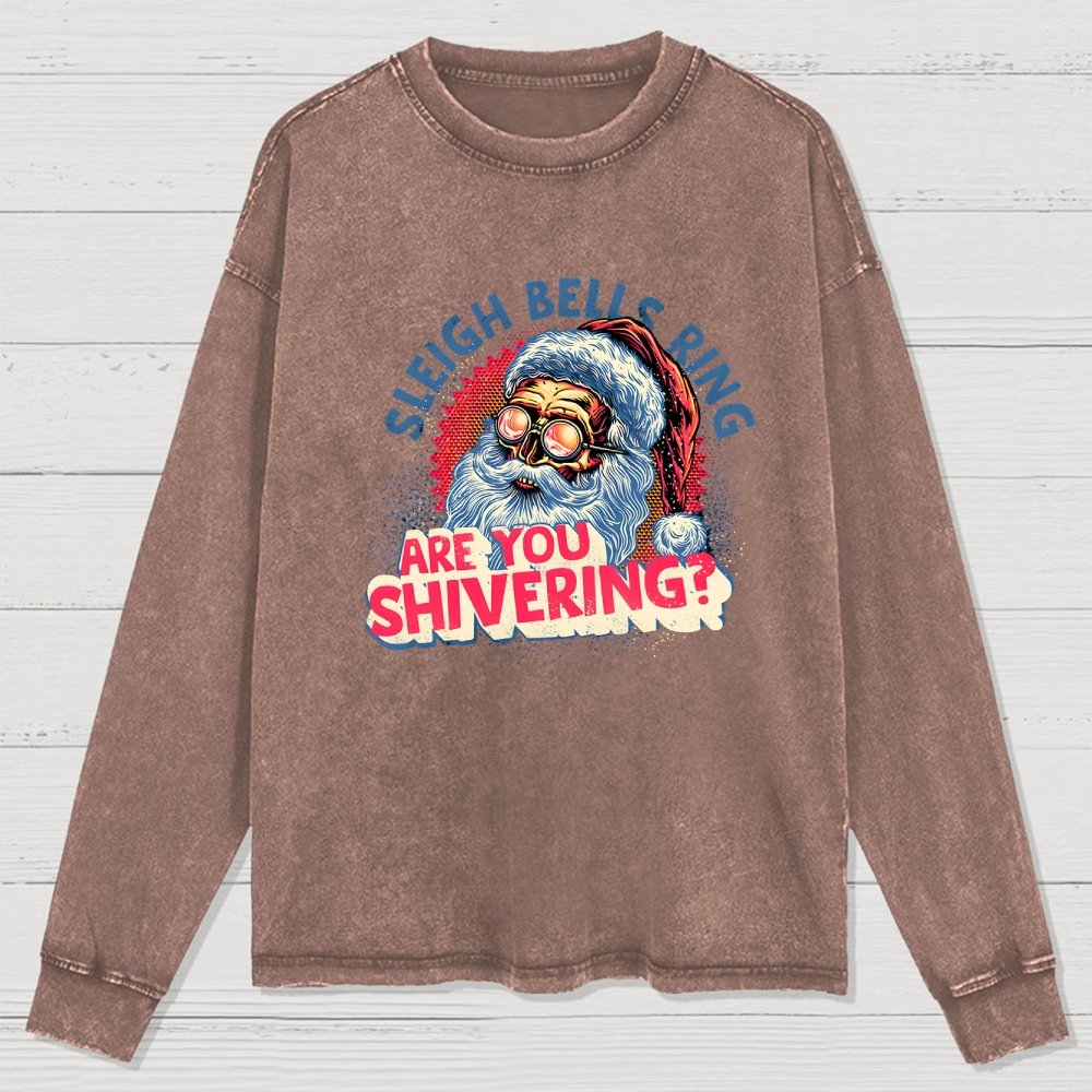 Sleigh Bells Ring Washed Long Sleeve Tee
