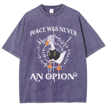 Peace Was Never An Opion Vintage Distressed T-shirt
