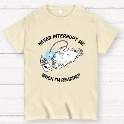 Angler Fish Reading Geek T-Shirt