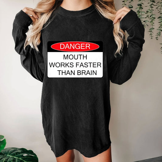 Danger Washed Long Sleeve Tee