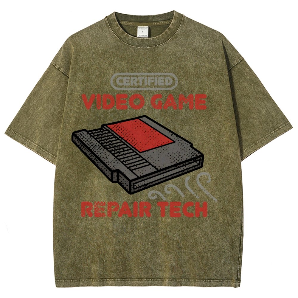 Video Game Repair Tech Vintage Distressed T-shirt