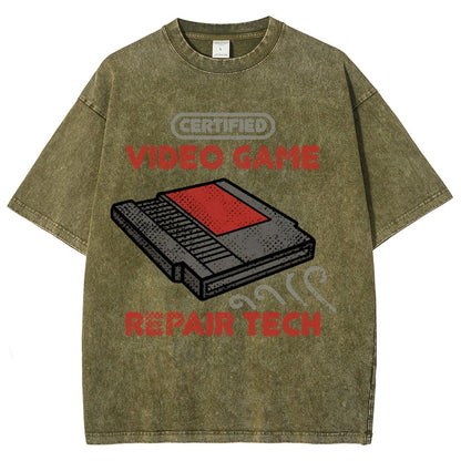 Video Game Repair Tech Vintage Distressed T-shirt