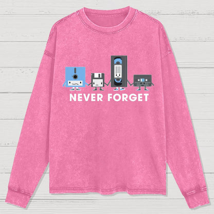 Never Forget Washed Long Sleeve Tee